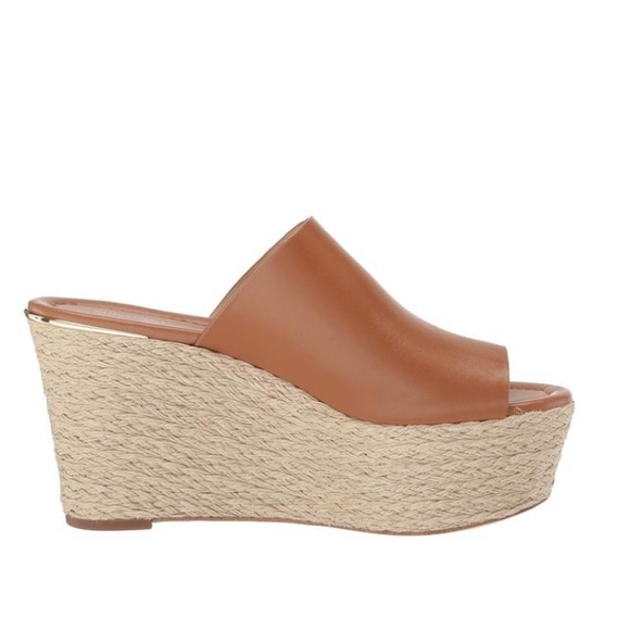 NWOB Michael Kors Cunningham Brown Wedges - Picture 2 of 9